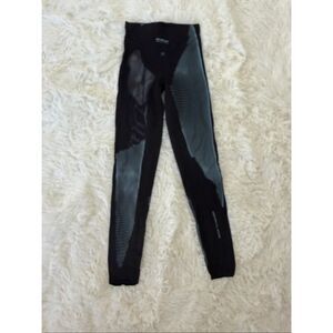 TTSWTRS designer legging size S futuristic black and blue and gray